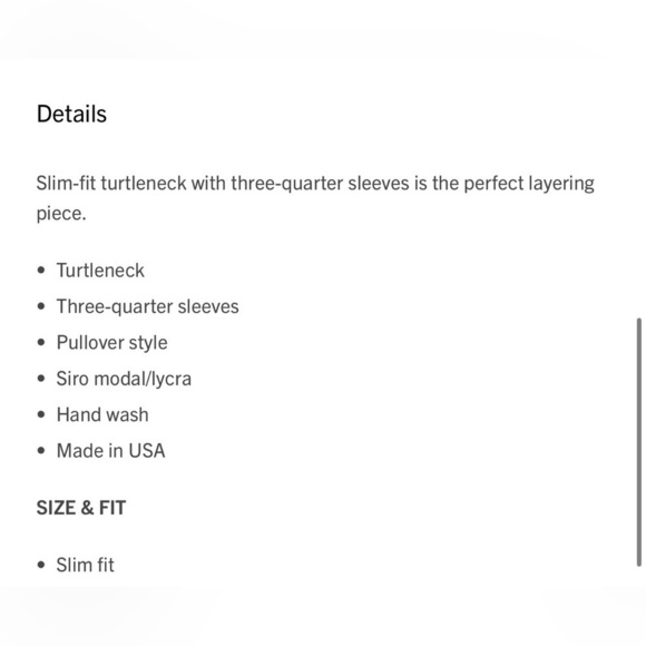 L'Agence Aja 3/4 sleeve Black Turtleneck Top in Black SzPSmall - Picture 5 of 11